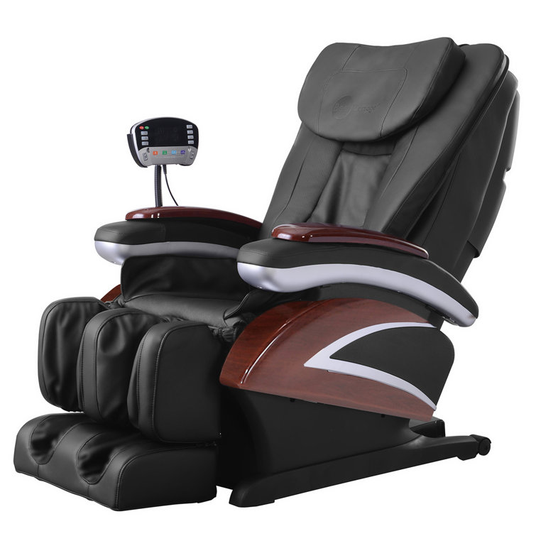 Inbox Zero Faux Leather Heated Massage Chair with Ottoman